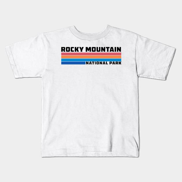 Rocky Mountain National Park Colorado Kids T-Shirt by TravelTime